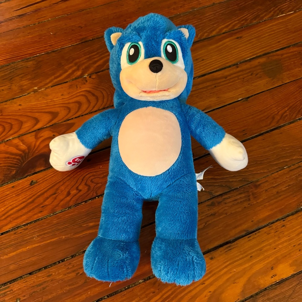 Sonic The Hedgehog Movie 2019 Build A Bear Plush Toy Stuffed Animal Blue EUC